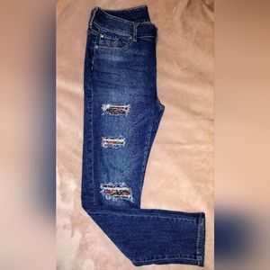 New York & Co. Soho High Waist Skinny Accent Jeans, Size 6